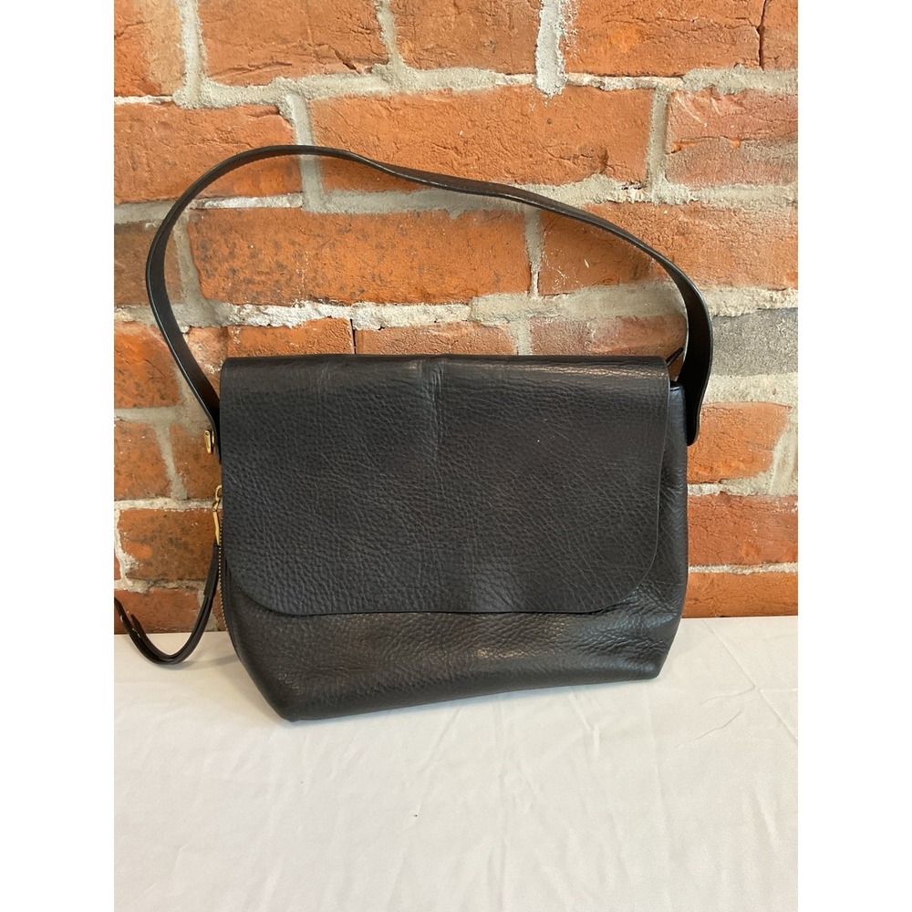 Fossil Black Leather‎ Crossbody Shoulder Bag Pebbled